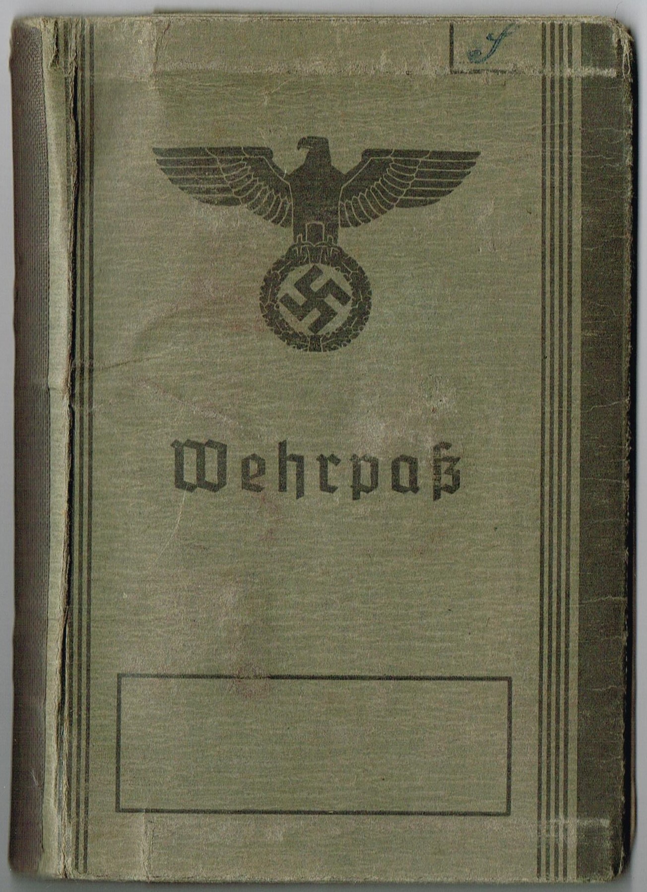 Wehrpass 2nd model - Nr I/99/351/9 + Wehrpass Notiz, Volkssturm, Ausmusterungsschein
